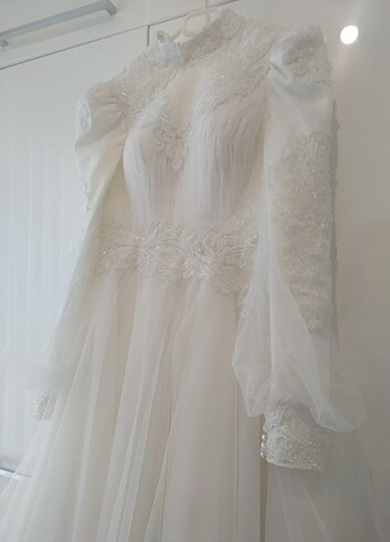 Tesettür sade helen gelinlik - Görsel 6