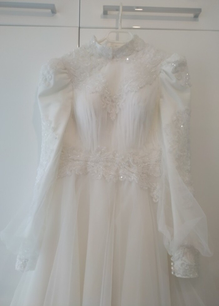 Tesettür sade helen gelinlik - Görsel 2