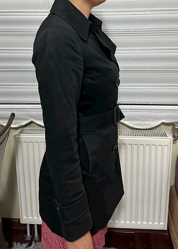 Siyah Kadın Trençkot - Görsel 3