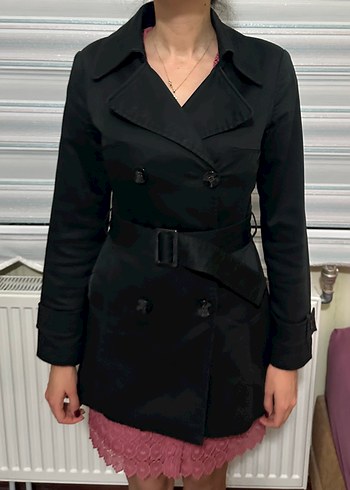 Siyah Kadın Trençkot - Görsel 2