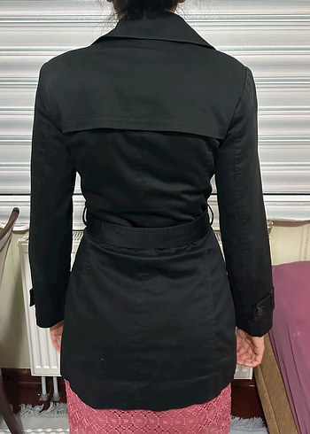 Siyah Kadın Trençkot - Görsel 4
