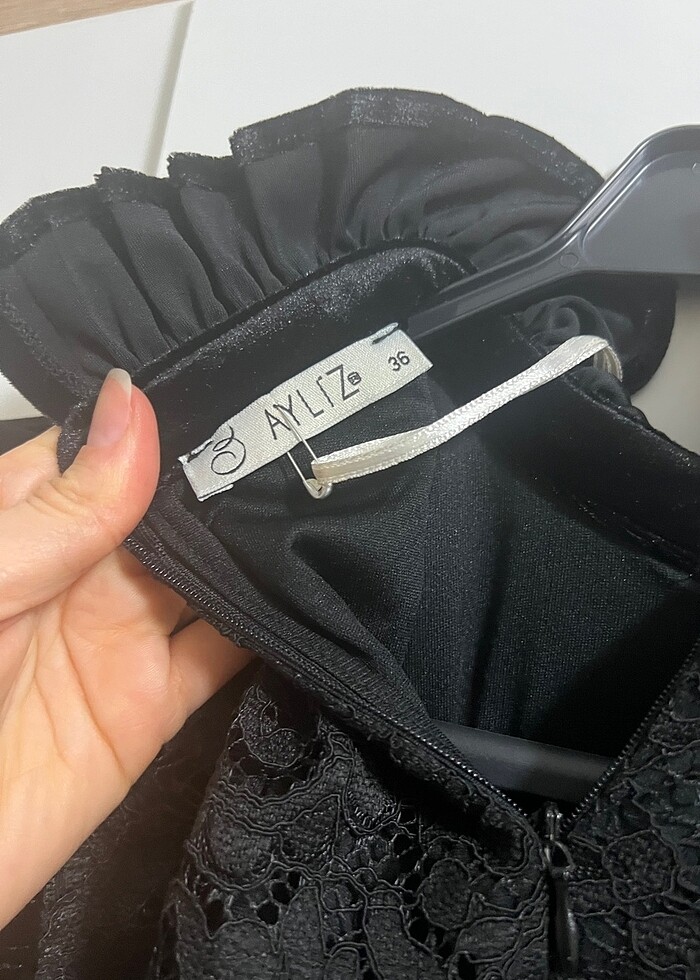 Kadife elbise - Görsel 5