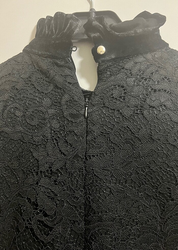 Kadife elbise - Görsel 4