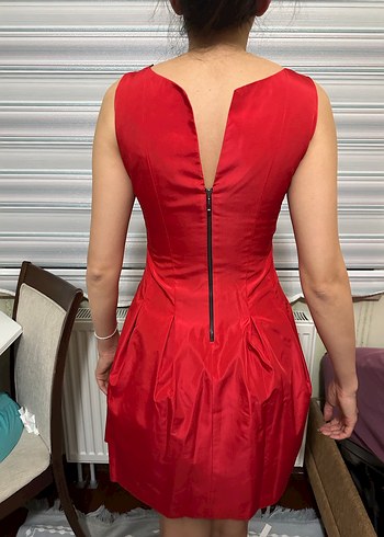 Kırmızı zara elbise - Görsel 5