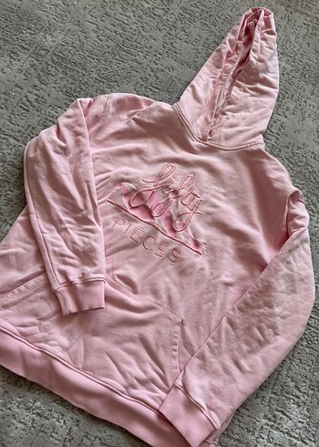 m Beden Pembe Kapüşonlu Kadın Sweatshirt