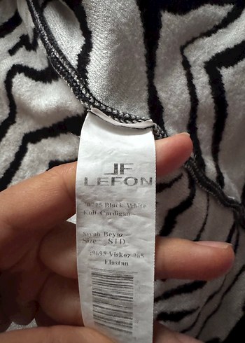 Uzun Zebra Desenli Kadın Hırka - Görsel 3