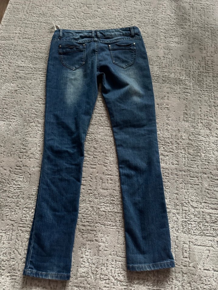 Y2K düşük bel Kadın Kot Pantolon - Görsel 4