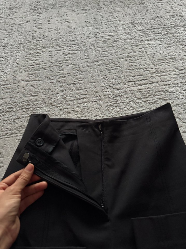 Siyah Kadın pamuk pantolon - Görsel 5