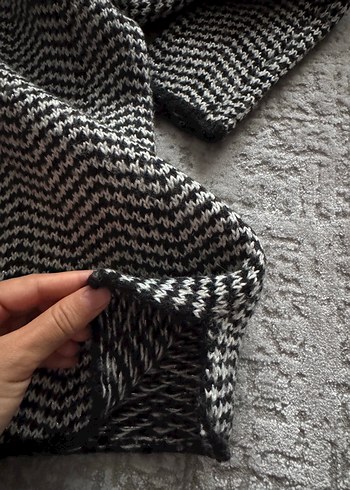 Gri Balıkçı Yaka Uzun Kollu Kadın yün Kazak - Görsel 3