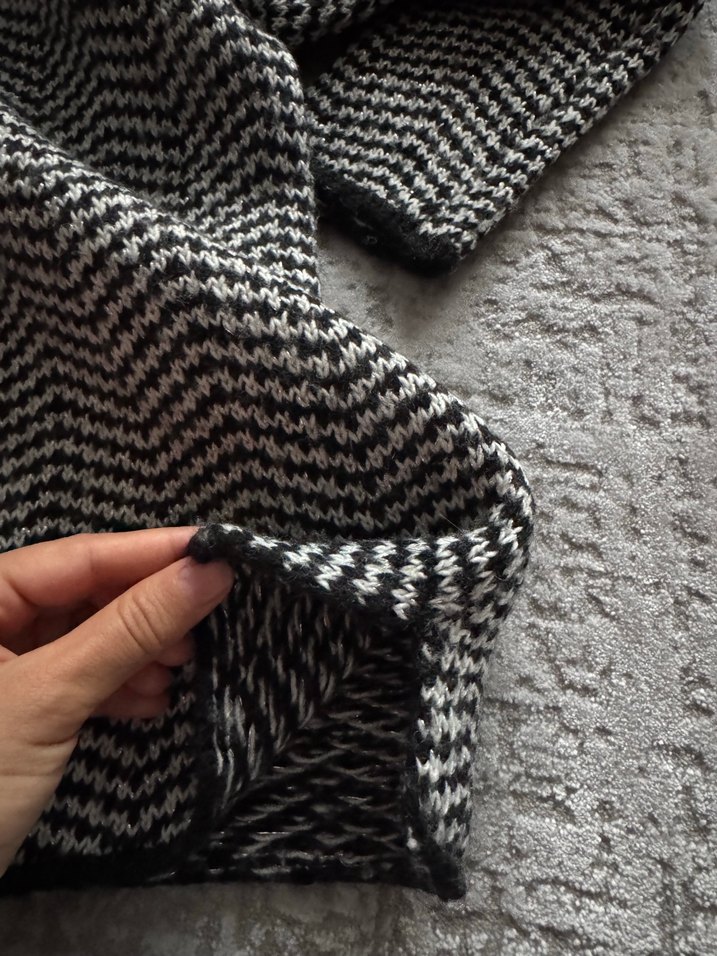 Gri Balıkçı Yaka Uzun Kollu Kadın yün Kazak - Görsel 3