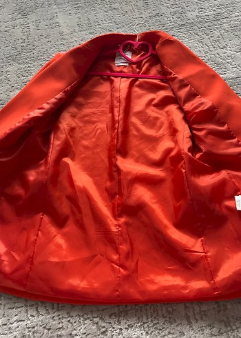 Kırmızı Kadın Düğmeli Blazer Ceket - Görsel 3