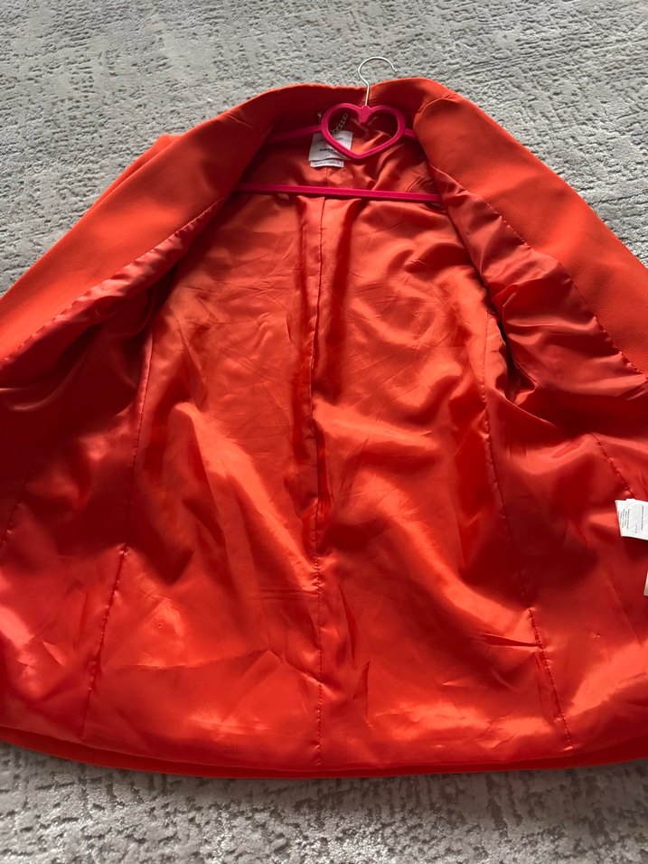 Kırmızı Kadın Düğmeli Blazer Ceket - Görsel 3