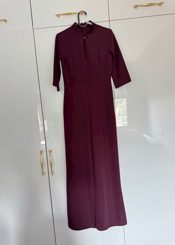 Bordo V Yaka Uzun tulum