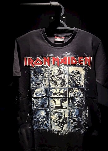 Iron Maiden Baskılı Siyah unisex grunge Tişört