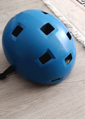 Mavi Mat erkek çocuk bisiklet motor kaski - Görsel 7