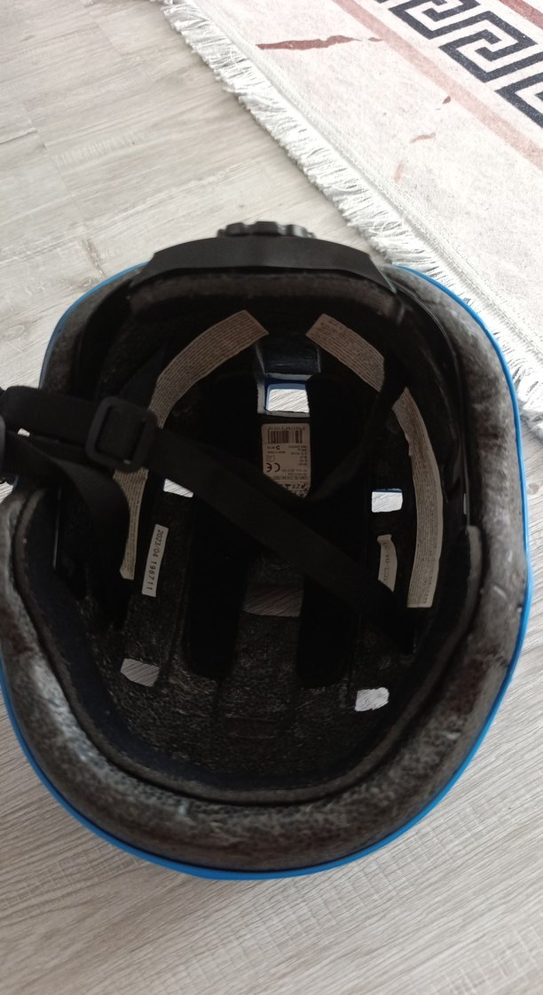 Mavi Mat erkek çocuk bisiklet motor  kaski - Görsel 2