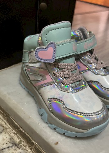 Kız Çocuk Bağcıklı Pastel Renkli Spor Ayakkabı - Görsel 2