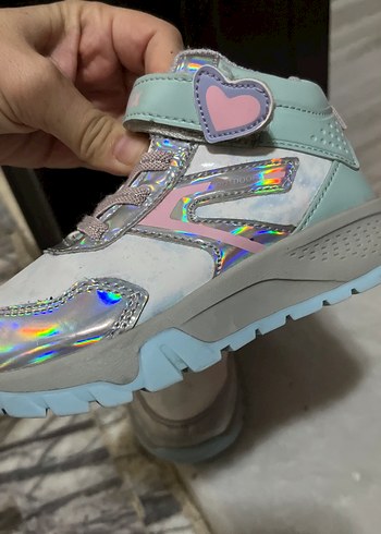 Kız Çocuk Bağcıklı Pastel Renkli Spor Ayakkabı - Görsel 4