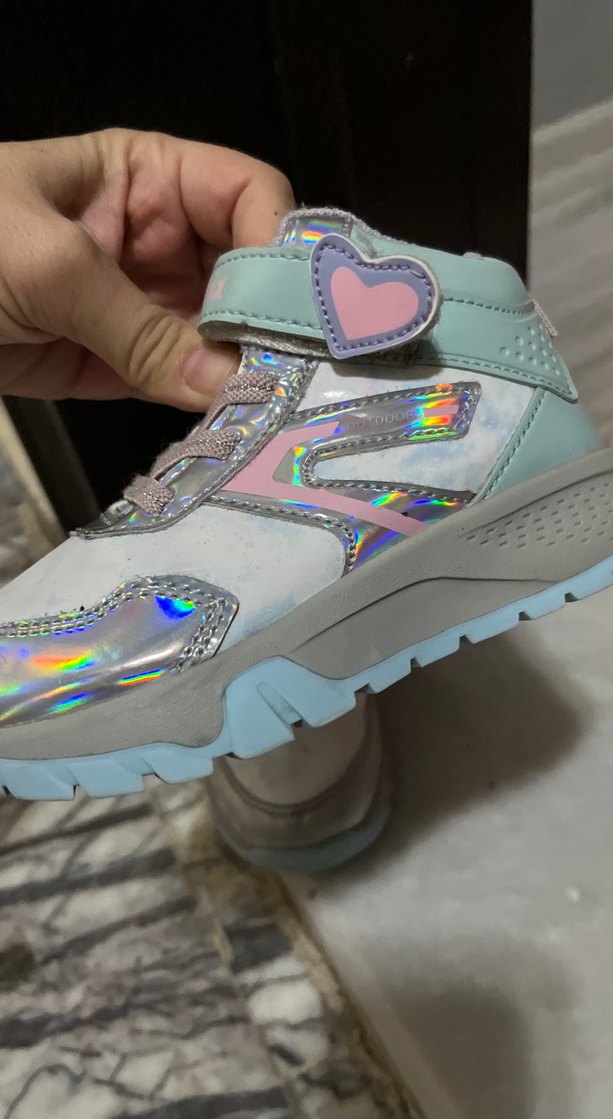 Kız Çocuk Bağcıklı Pastel Renkli Spor Ayakkabı - Görsel 4