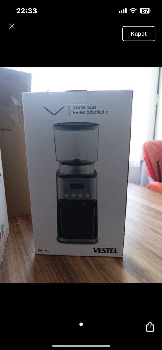 Bordo Vestel Filtre Kahve Makinesi ver öğütücü - Görsel 2