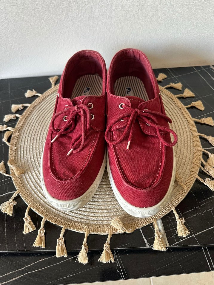 Bordo Süet Erkek Espadril Ayakkabı - Görsel 3