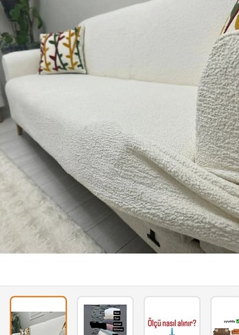 4 adet kırlent ve 4 tanede koltuk örtüsü - Görsel 2