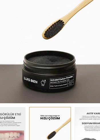 Luis Bien Aktif Karbon Diş Tozu - Görsel 2