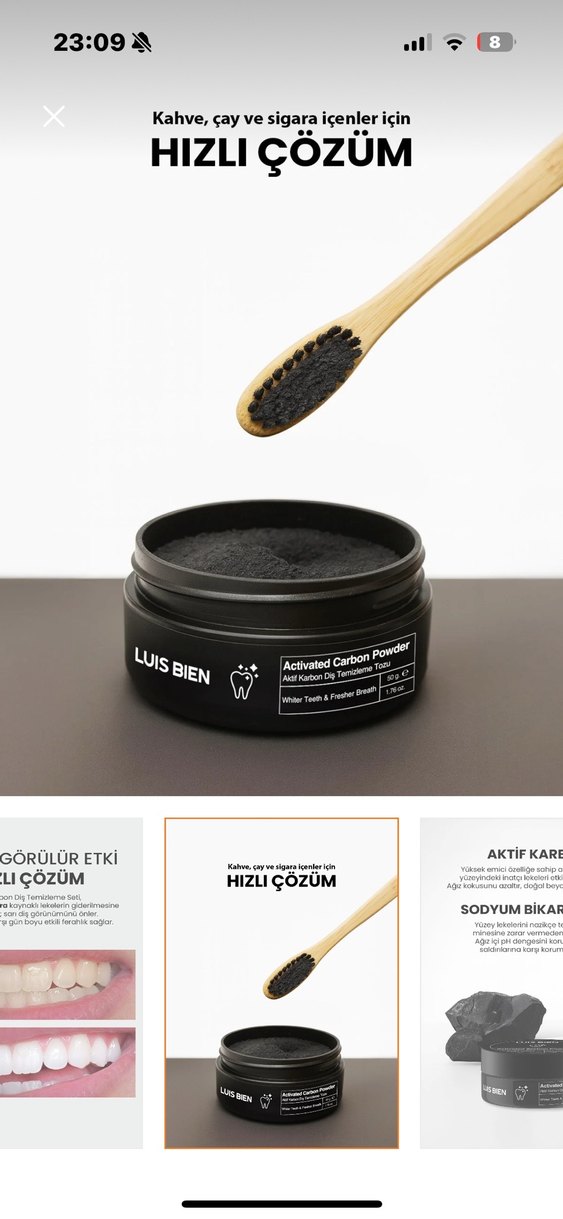 Luis Bien Aktif Karbon Diş Tozu - Görsel 2