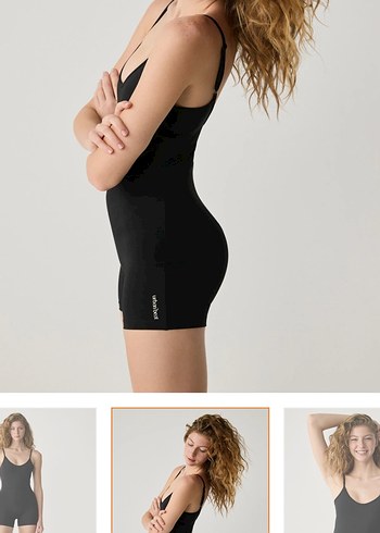 Siyah Mini Straplez Kadın Tulum - Görsel 2