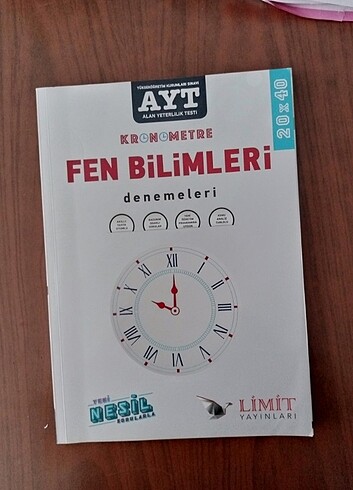 Ayt fen bilimleri 20'li deneme limit yayınları 