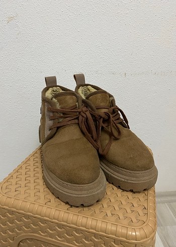 Kürklü Süet Kadın Bot Kahverengi - Görsel 3