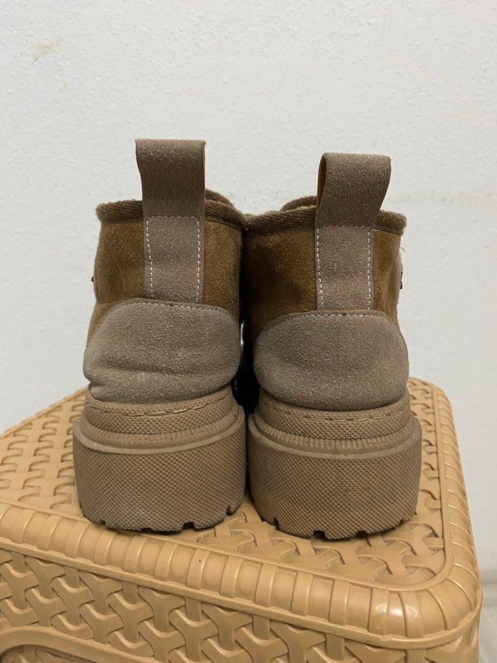 Kürklü Süet Kadın Bot Kahverengi - Görsel 4