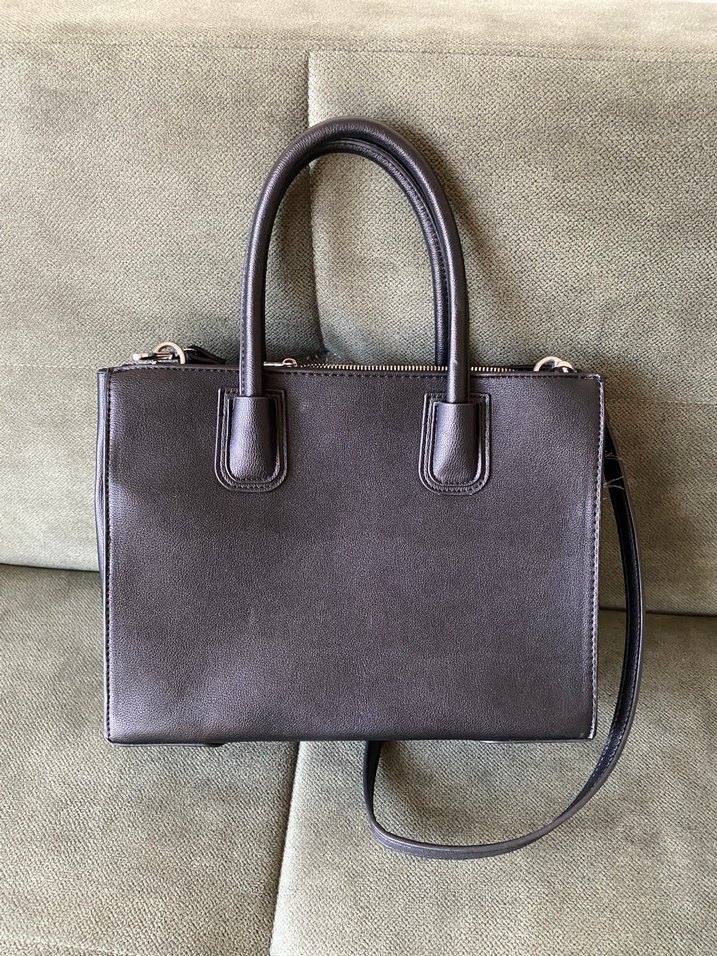 Kadın Siyah Deri Fermuarlı İş Çantası - Görsel 2