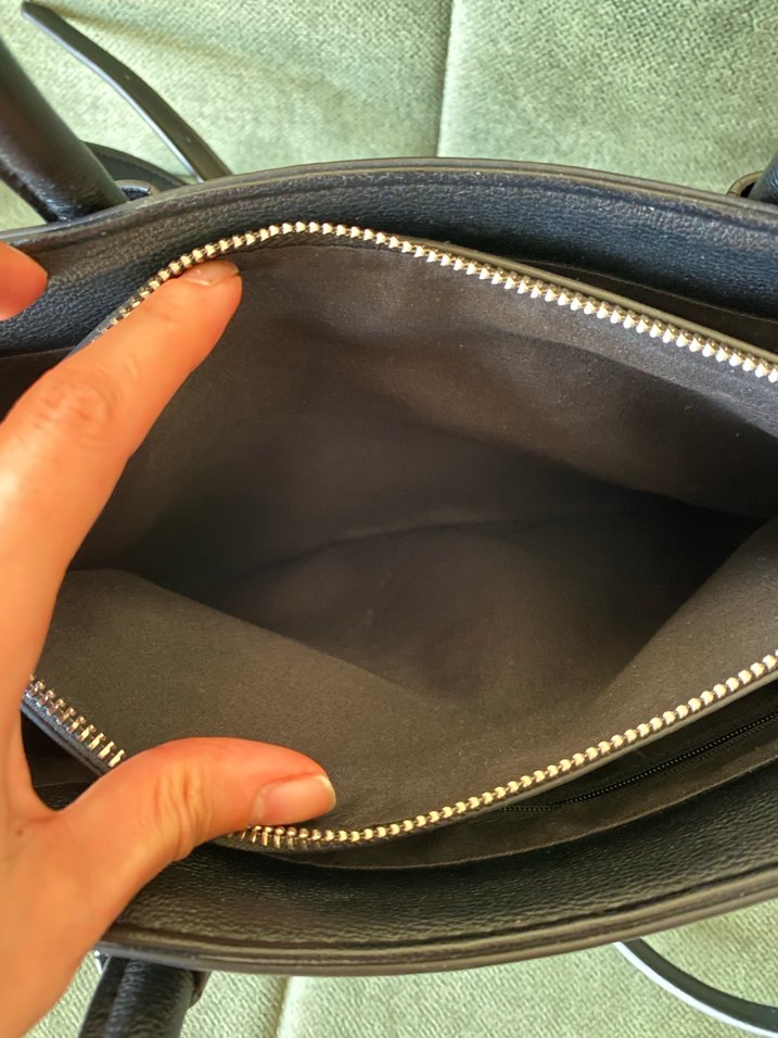 Kadın Siyah Deri Fermuarlı İş Çantası - Görsel 5