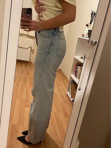 26 Beden mavi Renk Bol Paca Jean