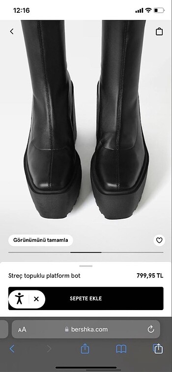 38 Beden Bershka Streç Topuklu Platform Bot