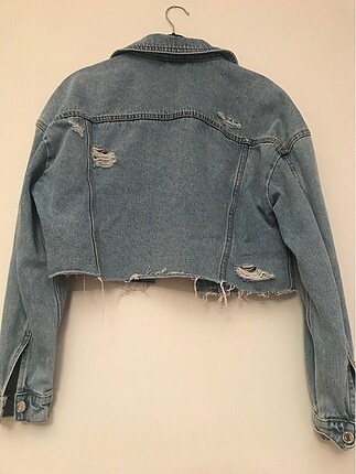 Stradivarius Crop denim ceket stradivarius