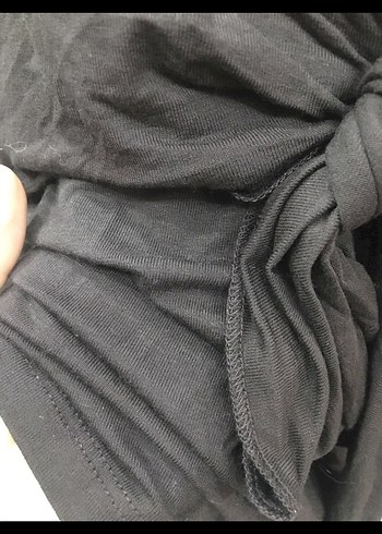 Kahve Uzun Kollu Önü bağcıklı Bluz - Görsel 3