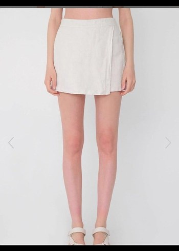 Beyaz Mini Kadın Etek - Görsel 2