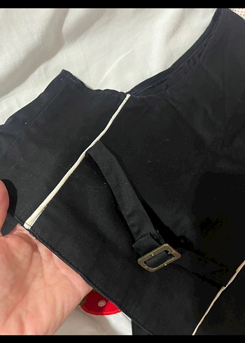 Düğmeli Siyah Kadın Yelek Midi Boy - Görsel 4