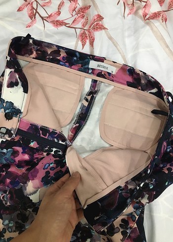 Kadın Çok Renkli Baskılı Midi Kumaş Pantolon - Görsel 4