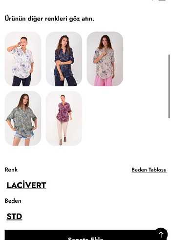Lacivert Batik Desenli V Yaka Kadın Gömlek - Görsel 7