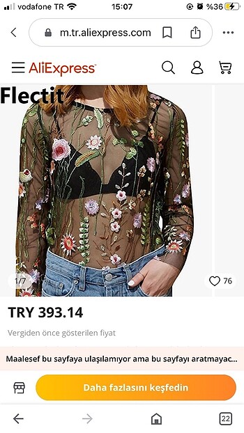 Zara Nakışlı dantel bluz