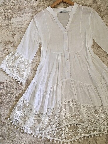 44 Beden beyaz Renk Park moda mini elbise