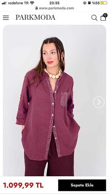 44 Beden Park moda gömlek