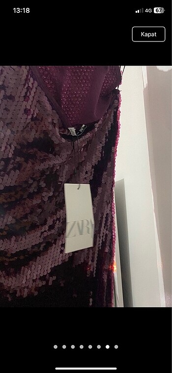 m Beden zara bordo pul payet elbise