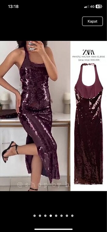 m Beden bordo Renk zara bordo pul payet elbise