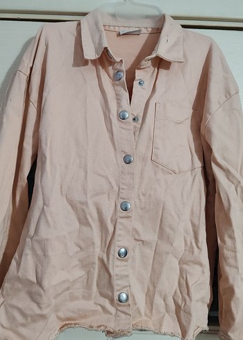 Düğmeli Bej Keten Çocuk Gömlek - Görsel 2