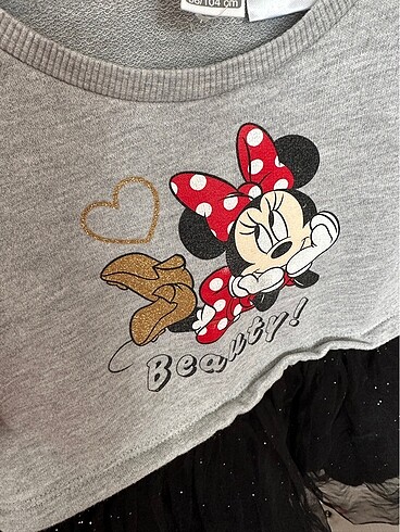 4 Yaş Beden gri Renk Lc Waikiki Mickey Elbise
