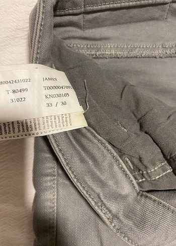33 Beden Gri Erkek Mavi James Model Pantolon 33/30